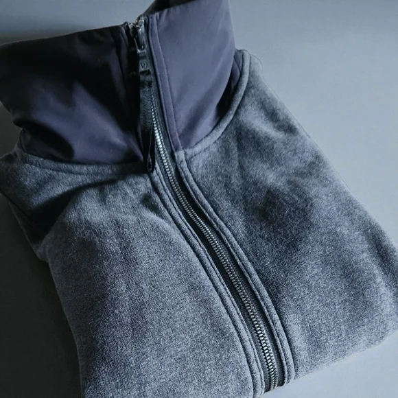 Lululemon Womens Jacket Gray Black Sweatshirt: En Route Athleisure Back Zip  - Picture 6 of 9